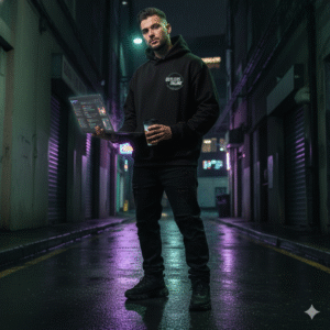 Outlier Oversized Hoodie – Black